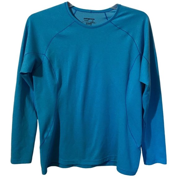 Patagonia Capilene 3 Women's Large Midweight Teal Baselayer Shirt - Picture 1 of 9